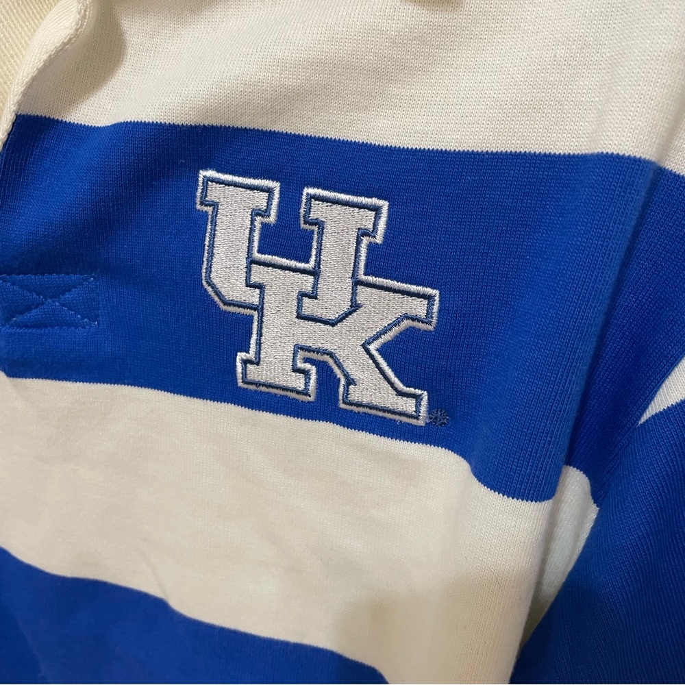 Hype & Vice NWT Women’s Rugby Kentucky Wildcats crop top size small blue white - Picture 3 of 5